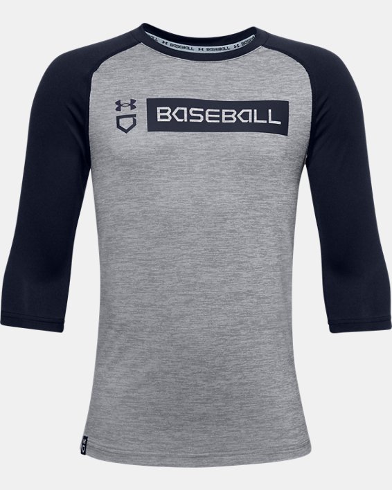 Boys' UA Utility ¾ Sleeve Shirt, Gray, pdpMainDesktop image number 0